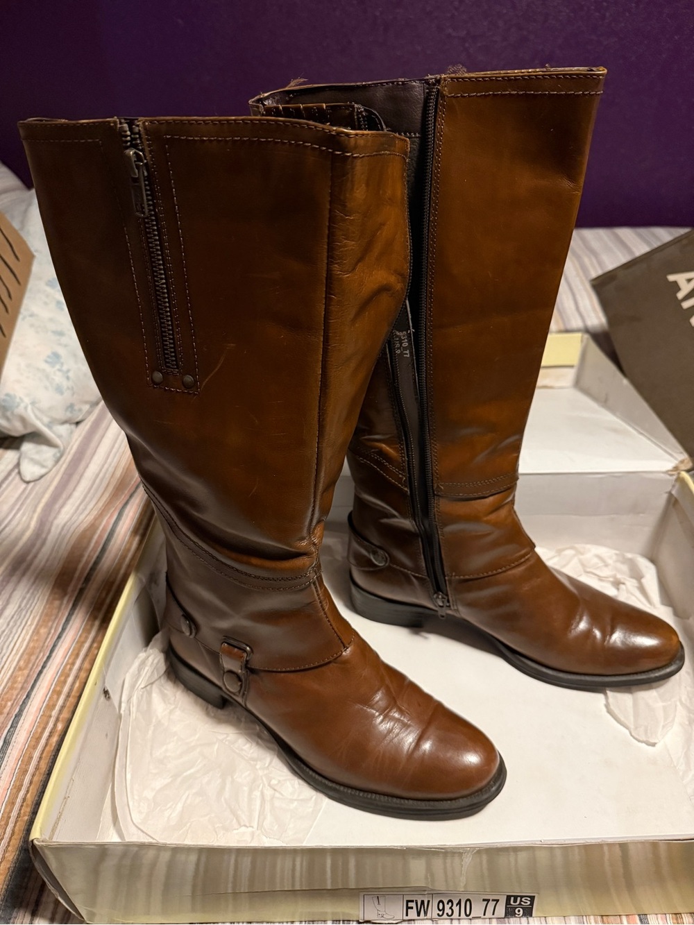 Cathy Jean Brown Leather Over-the-Knee Boots